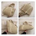 thumbnail image 4 of Straw Beach Bag - Women Beach Handmade Woven Tote Bag, Summer Mesh Hollow Shoulder Bag for Holiday, 4 of 9