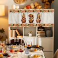 thumbnail image 7 of Fall Gnome Valances for Windows, 42 x 18in, Maple Leaf Sunflower Pumpkin Linen Plaid Rod Pocket Kitchen Valance Curtain Light Filtering Window Treatments for Living Room Bedroom, 1 Panel, 7 of 7