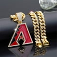 thumbnail image 2 of Hip Hop Cuban Chains Red Letter A Pendant Necklace With 15mm Miami Cuban Chain Iced Out Bling HipHop Necklaces Fashion Jewelry, 2 of 4