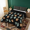 thumbnail image 2 of Erosebridal Cute Highland Cow Full Size Comforter Sets for Kids, Rustic Lodge Cabin Bedding Sets, Black Reversible 3-Piece, 1 Comforter and 2 Pillowcases, 2 of 6