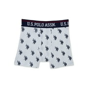 U.S. Polo Assn. Boys Cotton Tagless Underwear Boxer Briefs, 5- Pack, Sizes (S-XXL)