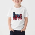 thumbnail image 2 of T-Shirt pour Enfants, Imprimé de la Fête de l'Indépendance à Manches Courtes et Col Rond, Haut Décontracté et Polyvalent pour Garçons et Filles de 3 à 15 Ans, 2 of 5