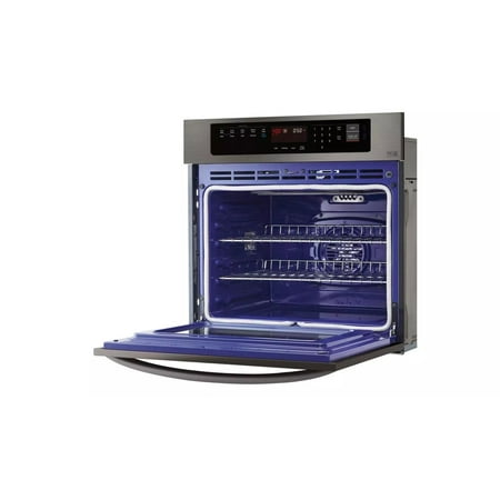 LG - 30" Built-In Single Electric Convection Wall Oven with EasyClean - Black Stainless Steel