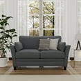 thumbnail image 5 of Hillsdale Furniture Grant River Upholstered Loveseat with 2 Pillows, Gray, 5 of 15
