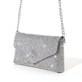 thumbnail image 2 of Sac à Main Enveloppe en Strass Chaîne Pailletée Sac de Soirée Sac à Main pour Dames (Vert), 2 of 10