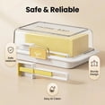 thumbnail image 3 of Butter Segmentation Tray Storage Box - Cheese and Butter Box Cutting Tool Storage Box - Refrigerator Butter Box, 3 of 7