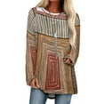 thumbnail image 6 of African Tribal Ethnic Colorful Bohemian Pattern Geometric Tribal Mud Ruffle Short Sleeve T-Shirt Women'S T-Shirts Tee Fashion, 6 of 6
