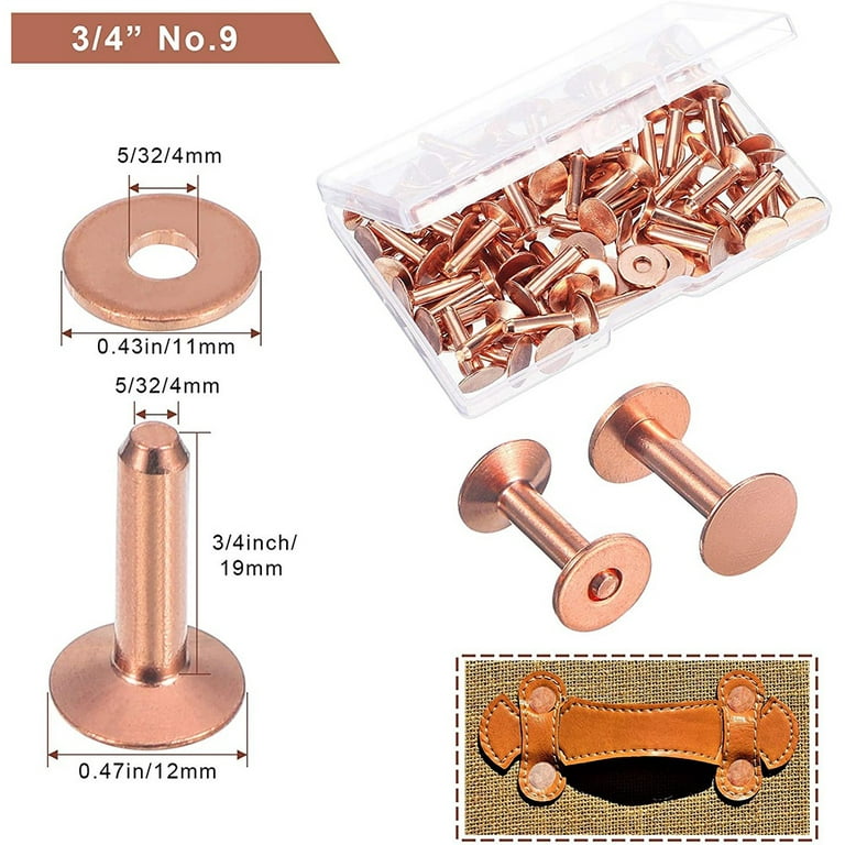 Leather Copper Rivets 