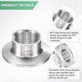 thumbnail image 2 of Uxcell 1-Pack Tri Sanitary 1.5 in Clamp Fittings to 3/4 in NTP Female Thread Stainless Steel Pipe Fitting Ferrule OD 50.5mm, 2 of 7