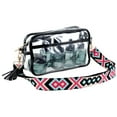 thumbnail image 2 of PENGXIANG Clear Crossbody Bag with Adjustable Embroidered Shoulder Strap Large Capacity Clear Stadium Bag with Tassel Stadium Approved Clear Crossbody Purse Bag Portable Clear Bag for Con, 2 of 11