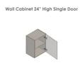 thumbnail image 5 of 18" x 24" Wall Cabinet-Single Door-with Black Matte door, 5 of 5