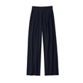 thumbnail image 4 of Xmyrz Women'S Casual Pants Wide Leg Pocket Pure Color Loose Fit Leisure Going Out Suitable Lounge Trousers Casual Trouser, 4 of 7