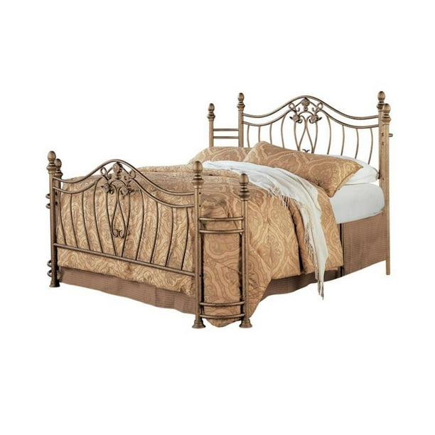 Sydney Eastern King Bed Antique Brushed Gold