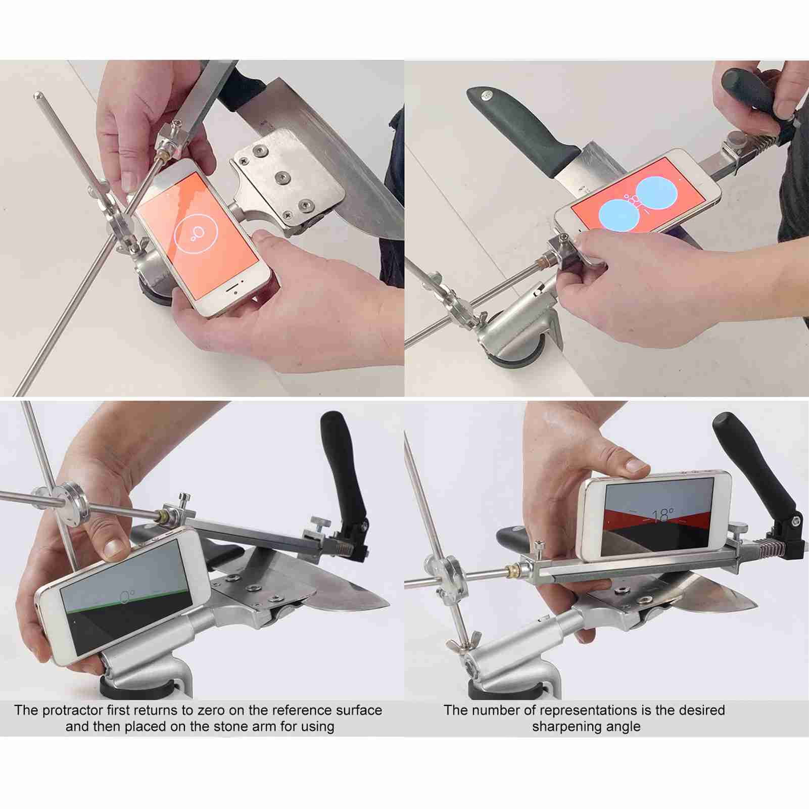 Set Sharpener Set Fixed-angle Knife Sharpener Knife Sharpening Kit Knife Slicker Edge Sharpener Abrasive Holding System With 4 Sharpening Stones