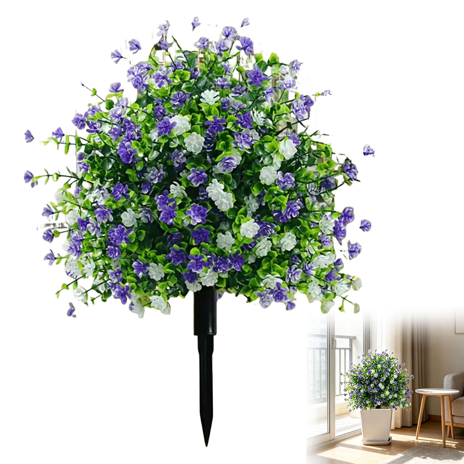 CY5O5ee 1PCS Artificial Flowers for Outdoors 17.72in Artificial SpikePlants Flowers Colorful Flowers Spring Decor for Porch Patio Home Yard Garden Window Box Pot Planters