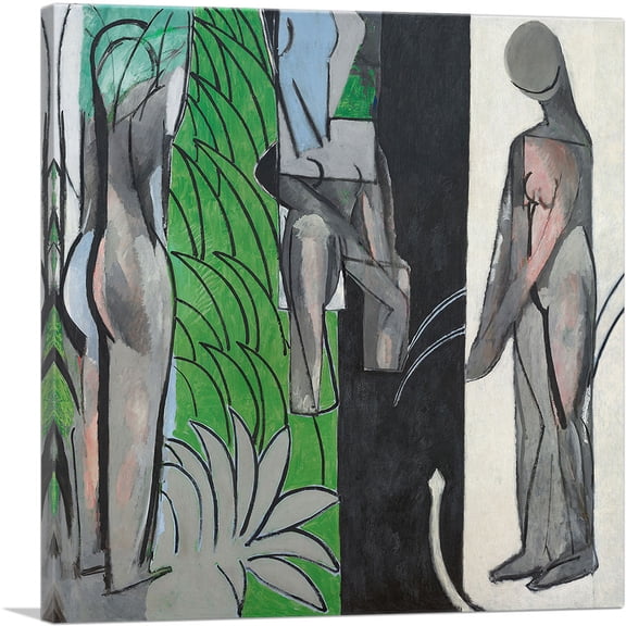 ARTCANVAS Bathers by a River 1909 Canvas Art Print by Henri Matisse - Size: 18" x 18" (0.75" Deep)