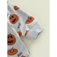 thumbnail image 6 of FOCUSNORM Halloween Baby Girl Boy Clothes Pumpkin Romper Sweatshirt Onesie Long Sleeve Bodysuit Top, 6 of 7