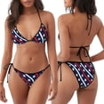 thumbnail image 3 of Kdxio Patriotic Star for Women's Two-Piece Swimsuit Adjustable Ties Removable Cups Beachwear for Pool Vacation, 3 of 6