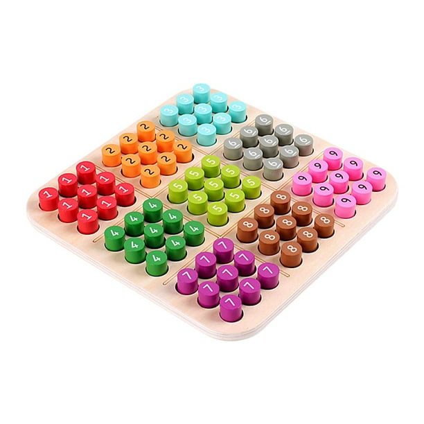 Sudoku de Madera Rompecabezas Juego de Mesa Rompecabezas Colorido Niños Adultos