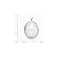 thumbnail image 2 of Lockets Sterling Silver Rhodium-plated 26mm Fleur De Lis Oval Locket, 2 of 2