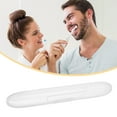thumbnail image 3 of Portable Toothbrush Cases Traveling Toothbrush Holders Case Plastic Clear 8.46"x1.18"x1.14", 3 of 7