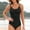 C_ Black, variant on Womens One Piece Swimsuit Tummy Control - Slimming Bathing Suit V Wired Full Coverage 2025 Swimwear Black M