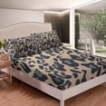 thumbnail image 4 of Leopard Bed Sheets Set Queen Brown Cheetah Sheet Set for Youth,Romantic Sheets,Safari Animal Skin Flat Fitted Sheet with 2 Pillowcases Bedroom Decor, 4 of 5