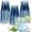 Blue, variant on Clear Green Plastic Cups – Disposable Cocktail/Stemless Wine Glasses for Parties, Weddings, Graduations, Birthdays, World Cup