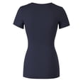 thumbnail image 4 of MixMatchy Women's Basic Solid Multi Colors Fitted Short Sleeve T-Shirt [S-3XL], 4 of 5