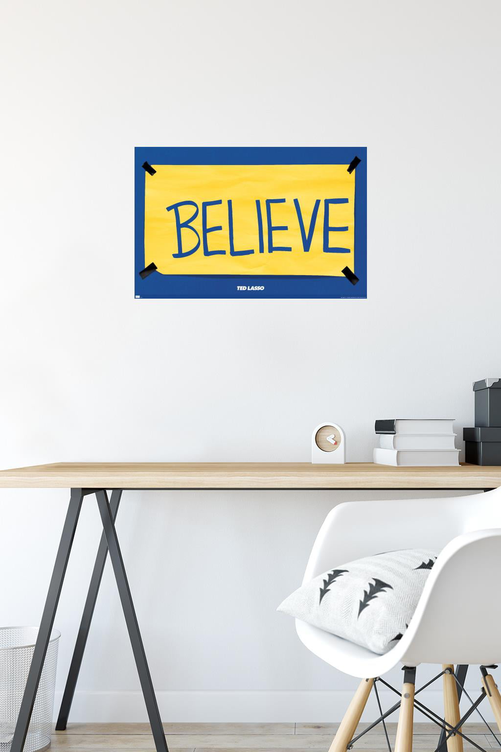 Ted Lasso Believe Metal Sign - Small Ted Lasso Sign for Man Cave, Office or  Bedroom : : Home