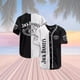 thumbnail image 1 of Traje de béisbol americano con letras impresas digitales 3D, abrigo deportivo informal sin cuello con botones, Jersey corto de entrenamiento, 1 of 5