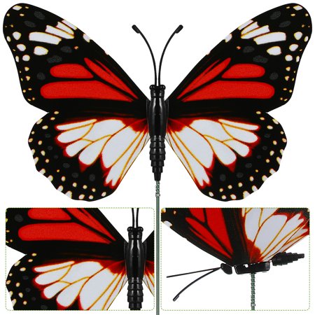 30pcs Garden Stake Decorations Butterfly Dragonfly Stakes Plastic Stakes for Outdoor Yard Patio