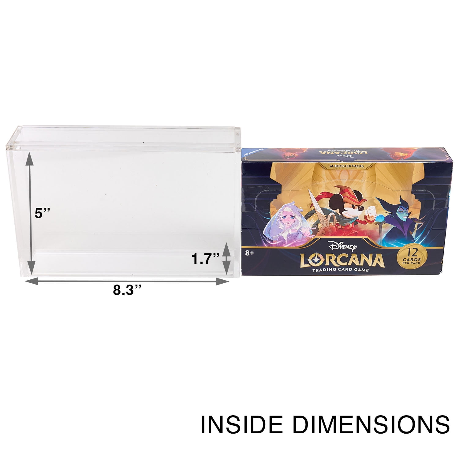 lorcana booster box display Acrylic Case for Disney The First Chapter LOGANS POKESHIP The use of acrylic ensures a long lifespan and an appealing look that appeals to both collectors and players alike SHELL-HD Premium Acrylic Display Case
