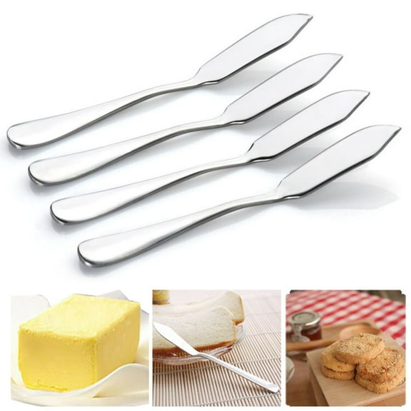 MODANU Stainless Steel Butter Knife, Set of 4, Butter Spreader, Breakfast Spreads,Cheese and Condiments