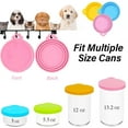 thumbnail image 4 of 4 Pcs Pet Food Can Covers Pet Can Opener, Silicone Can Lids for Dog and Cat Food, Spoons for Wet Food, Universal Size,One fit 3 Standard Size Food Cans, 4 of 7