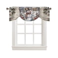 thumbnail image 2 of Christmas Snowman House Window Curtain for Living Room Christmas Kitchen Cabinet Tie-up Valance Curtain Rod Pocket, 2 of 6