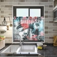thumbnail image 7 of Palm Tree Kitchen Curtains 2 Panels UV Protected Tier Curtains, Half Window Curtains Kitchen Tiers for Guest Room Bathroom Sink Laundry Room Basement,24"x27", 7 of 7