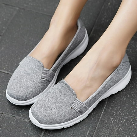 

Gubotare Women Sneakers Womens Walking Shoes Sock Sneakers Daily Shoes Pull-on Lightweight Comfy Breathable Gray 6.5