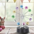 thumbnail image 3 of Ymiko Plastic Revolving Ball Rotation Perpetual Motion Home Table Decoration Model for Home Office, 3 of 8