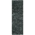 thumbnail image 3 of SAFAVIEH Mariam Leather Shag Area Rug, Grey, 5' x 8', 3 of 6
