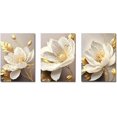 thumbnail image 2 of Hieng Canvas Poster Golden Plant White Flower Painting for Living Room Kitchen Wall Art Modern Home Decor Pictures, 2 of 6