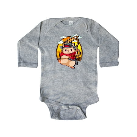 

Inktastic Cowboy Baby Clothes Hamster Gift Baby Boy or Baby Girl Long Sleeve Bodysuit