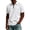 #02Light Gray, variant on Men Half Zip Lapel Short Sleeve Polo Shirt Breathable Casual Chest Pocket Lightweight Solid Color Daily Tops S