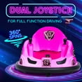 thumbnail image 6 of Pink Glow 6V Bumper Car, Battery Powered Ride On for Children by Flybar, Ages 1.5+, 66lbs, 6 of 7