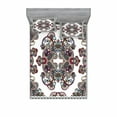 thumbnail image 1 of Ambesonne Vintage Fitted Sheet & Pillow Sham Set, Curlicues Floral Design, Queen, Multicolor, 1 of 3