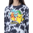 thumbnail image 5 of Pokémon Women's Pikachu Bulbasaur Charmander Squirtle Cropped Tie-Dye Shirt Long Sleeve Pullover Top, 5 of 5