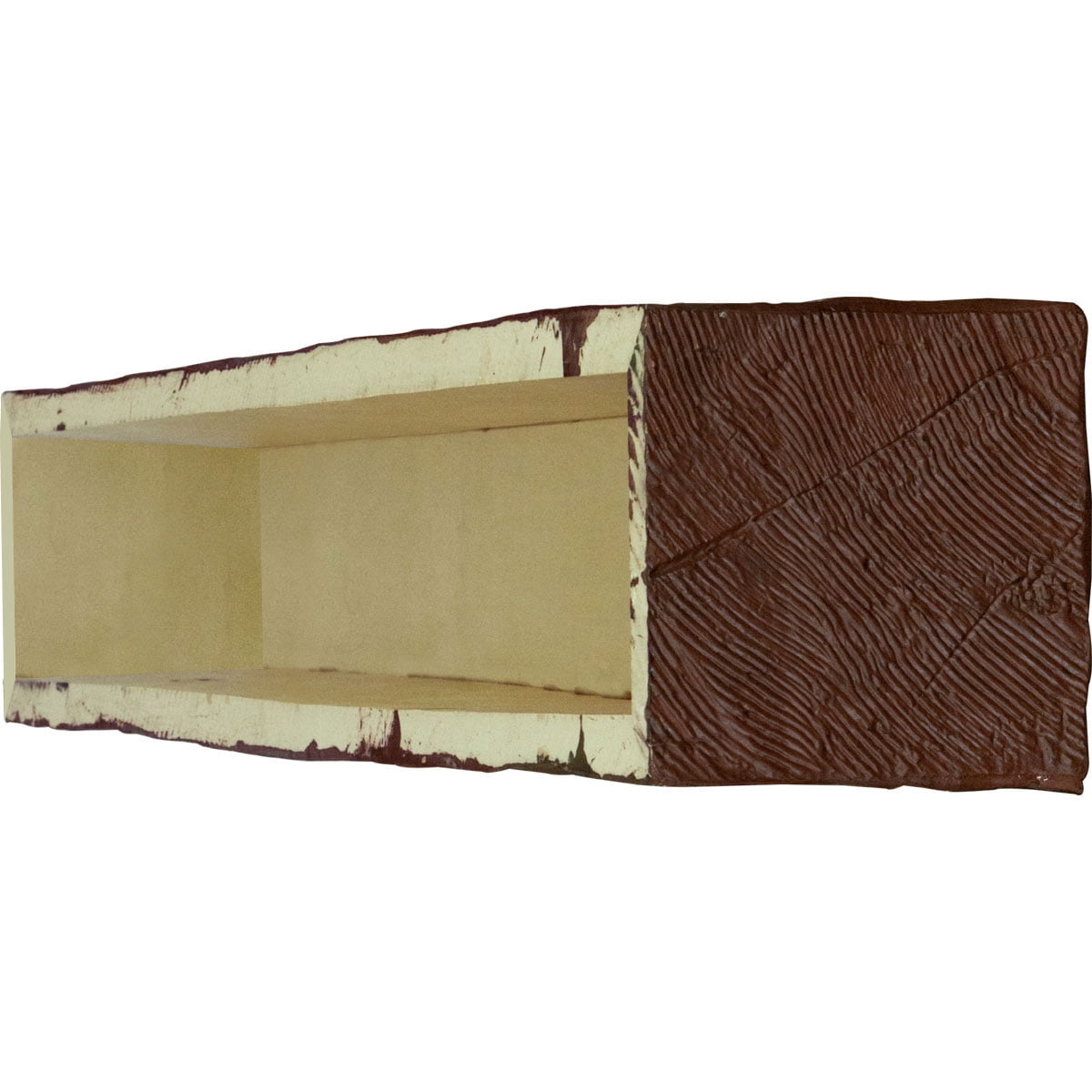 Ekena Millwork 4"H x 8"D x 60"W Riverwood Faux Wood Fireplace Mantel, Natural Pecan