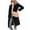 Black, variant on Women'S Winter Coat Casual Notched Lapel Single-Breasted Peacoat Gray XL
