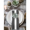 thumbnail image 2 of Black White Stripe Cloth Napkins Set of 4 Reusable Dinner Napkins, Modern Rustic Vertical Striped Cocktail Napkin Washable Table Napkins for Wedding/Holiday Party/Baby Shower 20"x20", 2 of 7