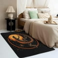 thumbnail image 3 of Lizard Area Rug - 4x5 Rug - Lizard Rug - Sun and Moon Celestial Area Rug - Black and Orange Wildlife Rugs - Wild Animal Carpet, 3 of 7